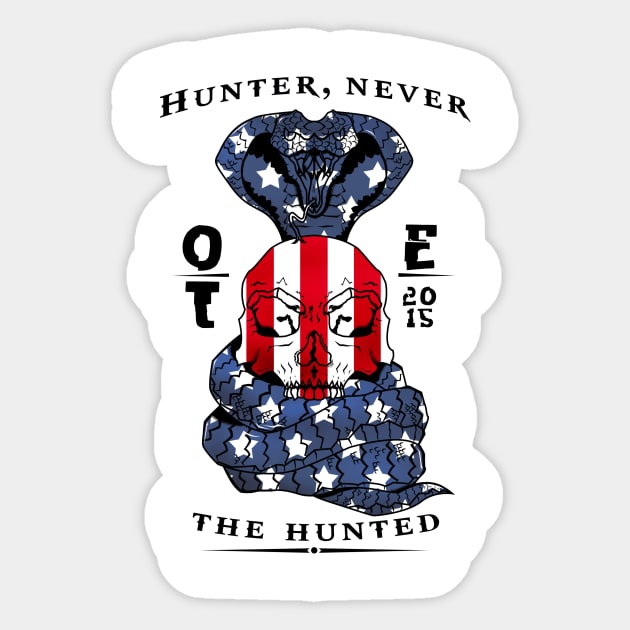 OTE skull and snake Merica edition Sticker by OwnTheElementsClothing